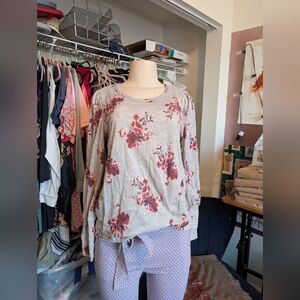 NWT C&C California Floral Lightweight Long Sleeve Sweater Size M